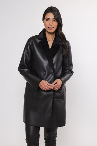 IVON REVERSIBLE COAT | BLACK