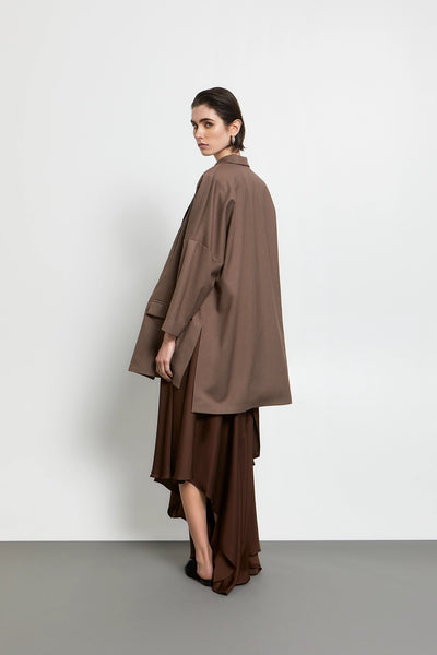 UNWRITTEN LETTERS OVERSIZED BLAZER | MOCHA