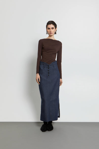 VITAL ESSENCE BLOUSE |  BITTER BROWN