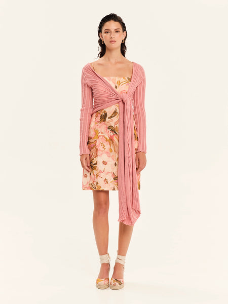 ARCHETYPES WRAP CARDIGAN | SUMMER ROSE