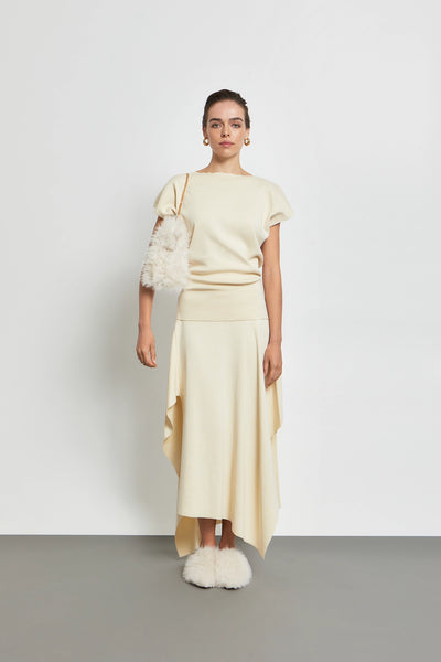 SOFT STRUCTURE KNIT TOP | ECRU