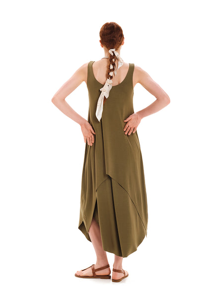 ECO VITAL KYKLOS DRESS | ORGANIC OLIVE