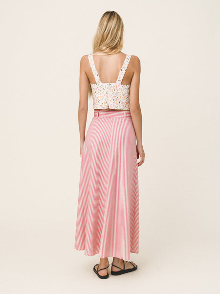 IDO STRIPED SKIRT | PINK
