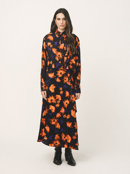 TAYLOR CROPPED SHIRT | MULTI ORANGE