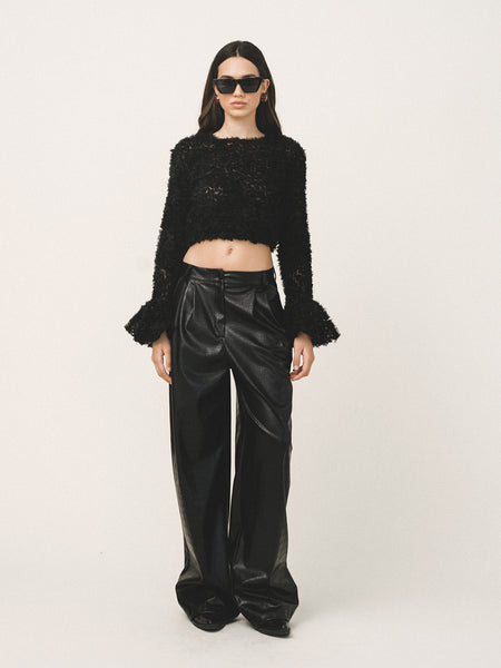 LESIA LEATHER PANTS | CROCO