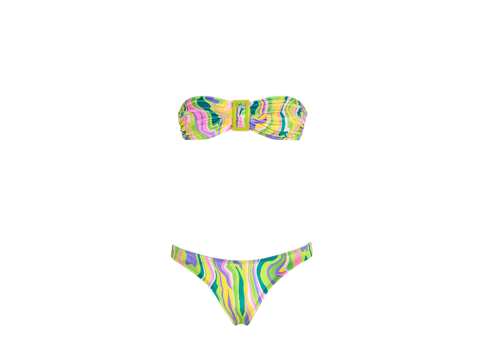 PARTICLE BIKINI | ABSTRACT GREEN VELOUR