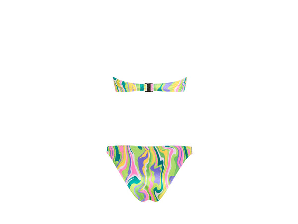 PARTICLE BIKINI | ABSTRACT GREEN VELOUR