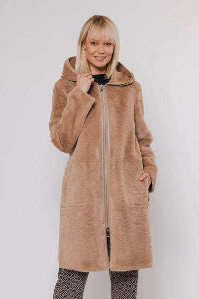 OVA REVERSIBLE COAT | SAND