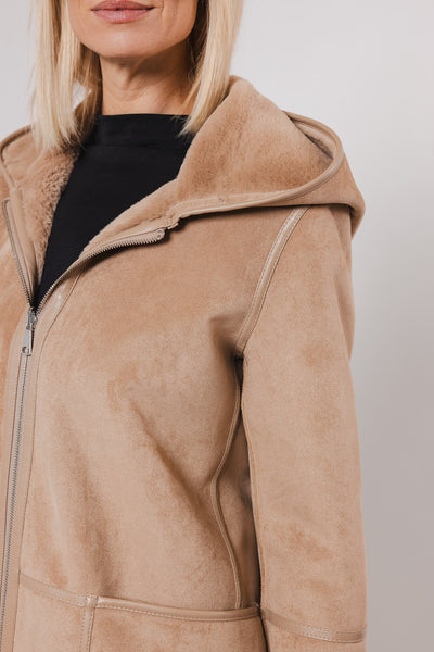 OVA REVERSIBLE COAT | SAND