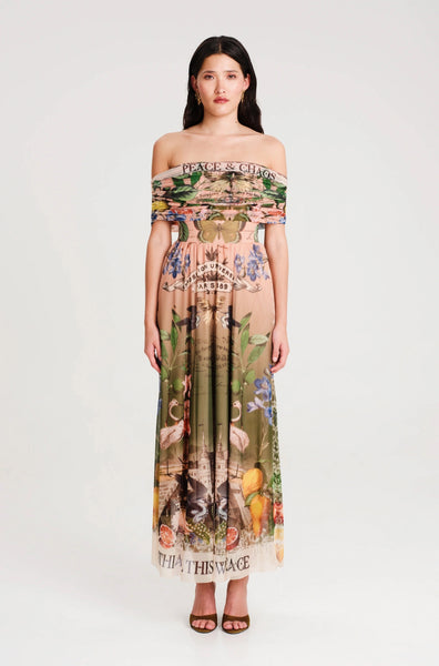 CITRUS LONG DRESS | MESH