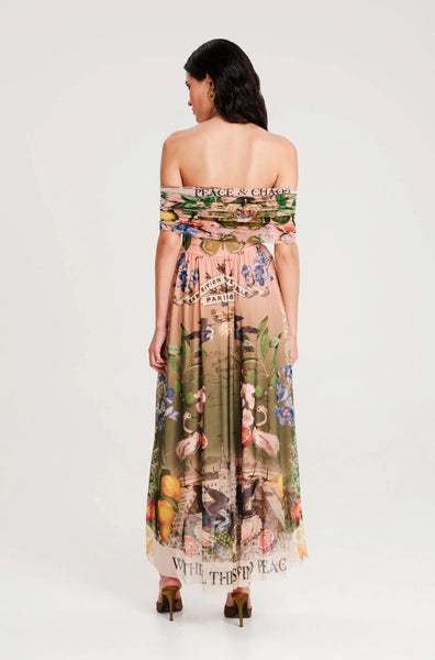 CITRUS LONG DRESS | MESH