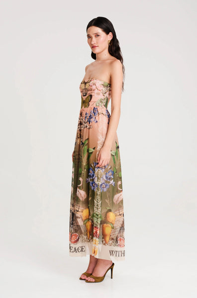 CITRUS LONG DRESS | MESH
