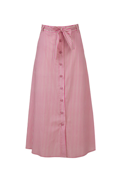 IDO STRIPED SKIRT | PINK
