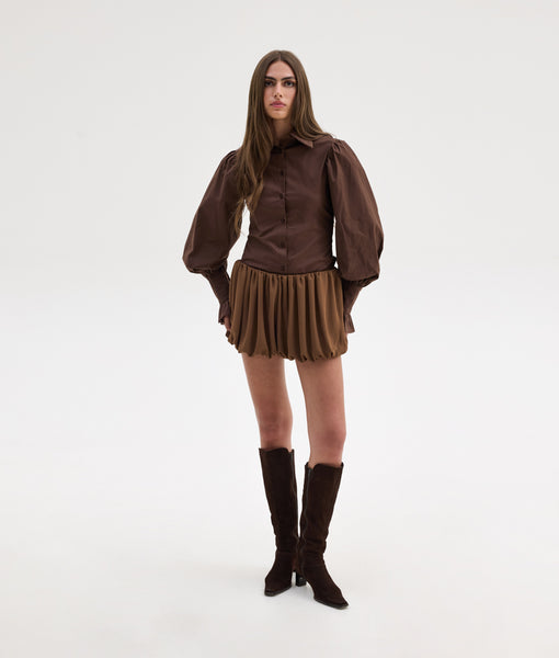 CHRISTINA SHIRT | BROWN