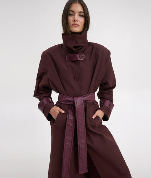 KENDAL TRENCH COAT | BORDEAUX
