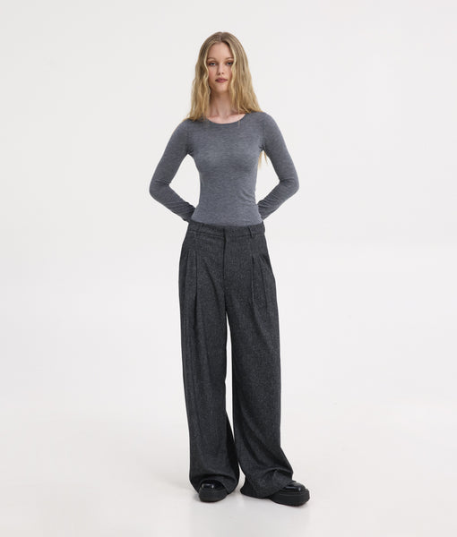 NAYA PANTS | MELANGE BLACK