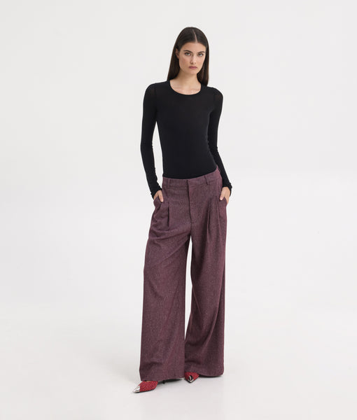 NAYA PANTS | AUBERGINE