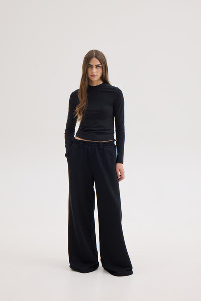 IVY WIDE TRACKPANTS | BLACK