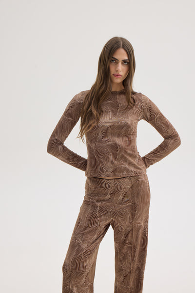 WENDY TOP | WAVE PRINT