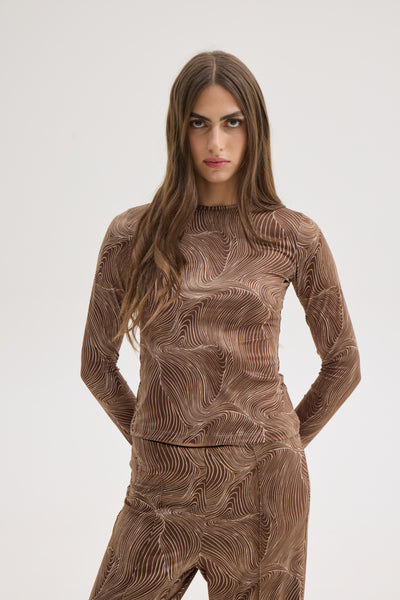 WENDY TOP | WAVE PRINT