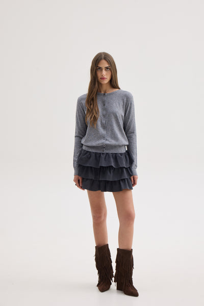 JESSICA KNIT CARDIGAN | GREY