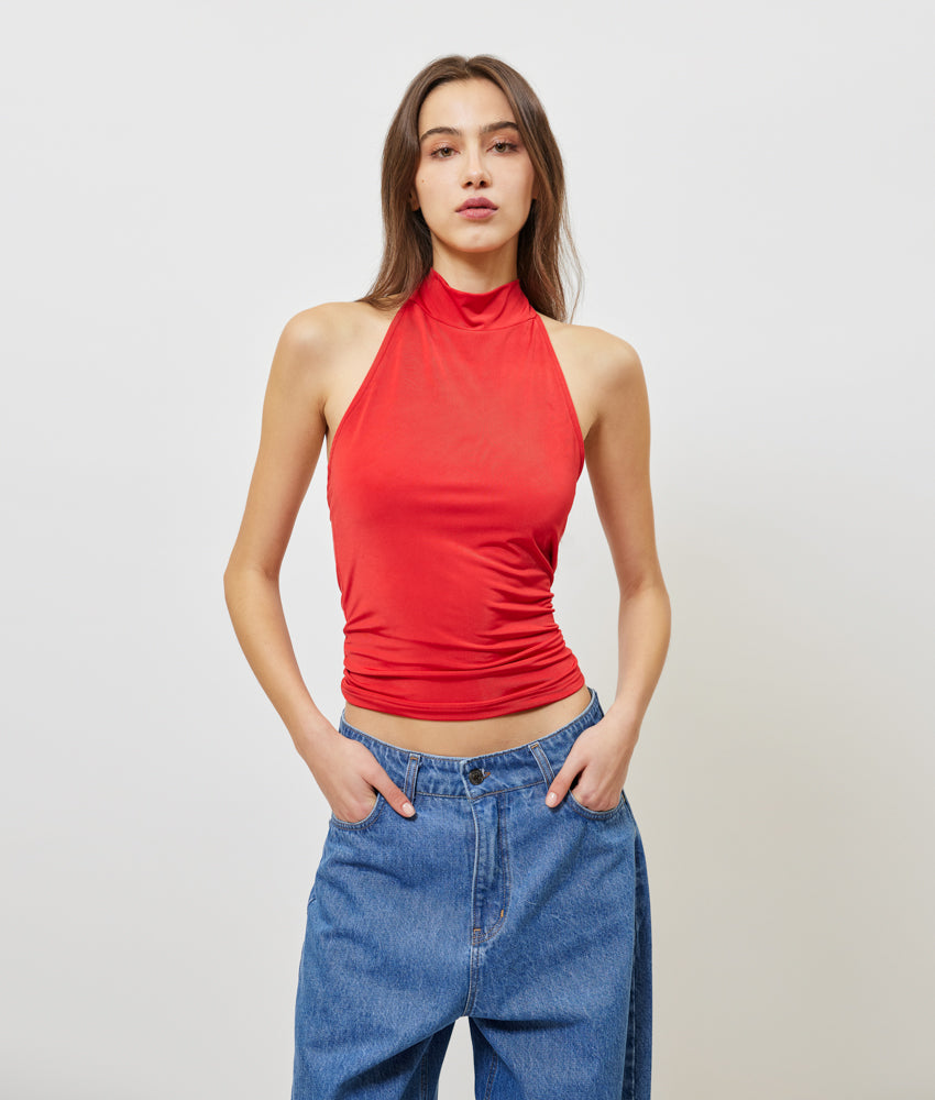 JULES TURTLENECK TOP | RED