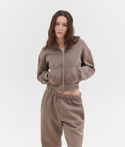 MABEL ZIP HOODIE | HAZELNUT