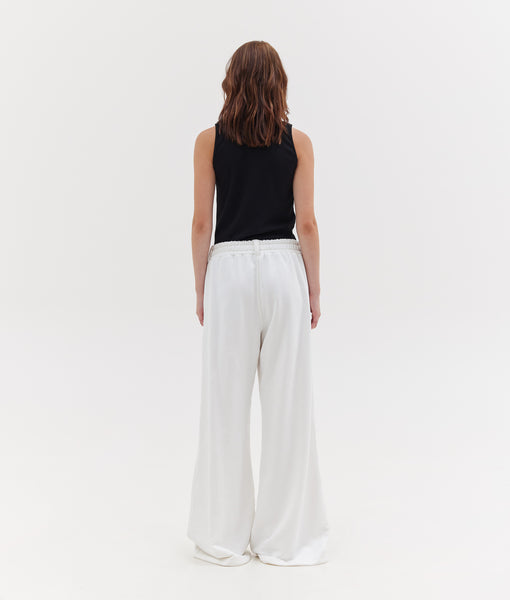 IVY WIDE TRACK PANTS | OFF WHITE