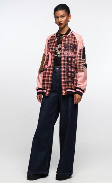 PLAID BOMBER JACKET