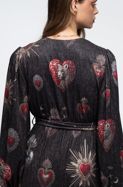 ELISIUM WRAP DRESS | LUREX