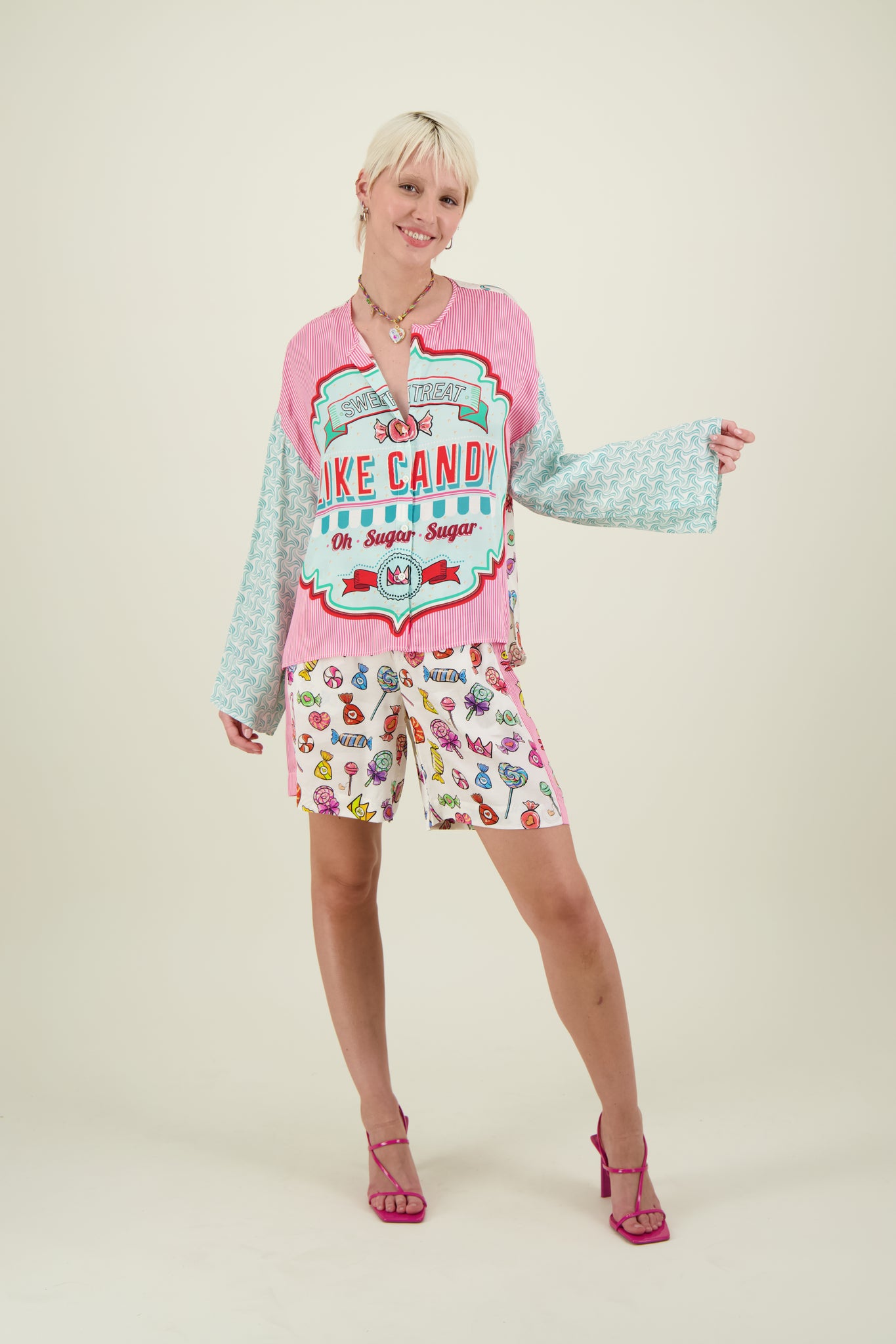 ALINA CREW NECK SHIRT | CANDY