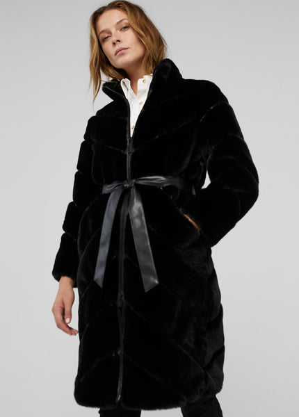 MARCELLO FAUX FUR COAT