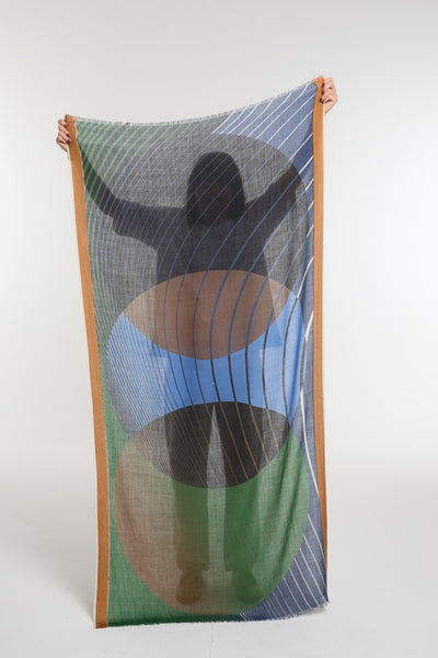 ASTRE SCARF | BLUE & GREEN