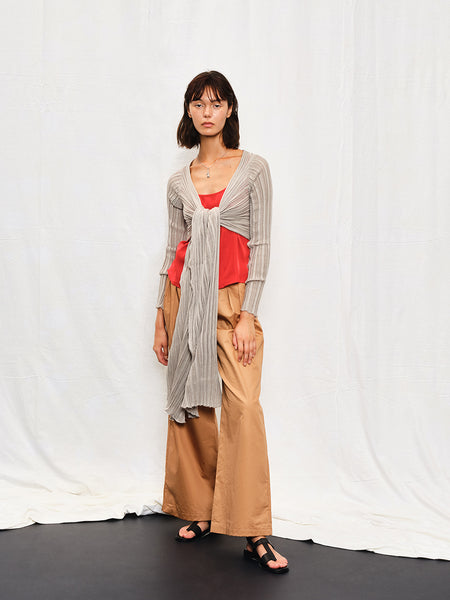 ARCHETYPES WRAP CARDIGAN | GREY