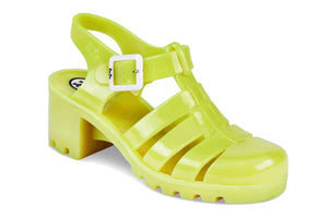 FLURO YELLOW JELLY SHOES